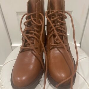 Madewell Brown Lace Up Boots